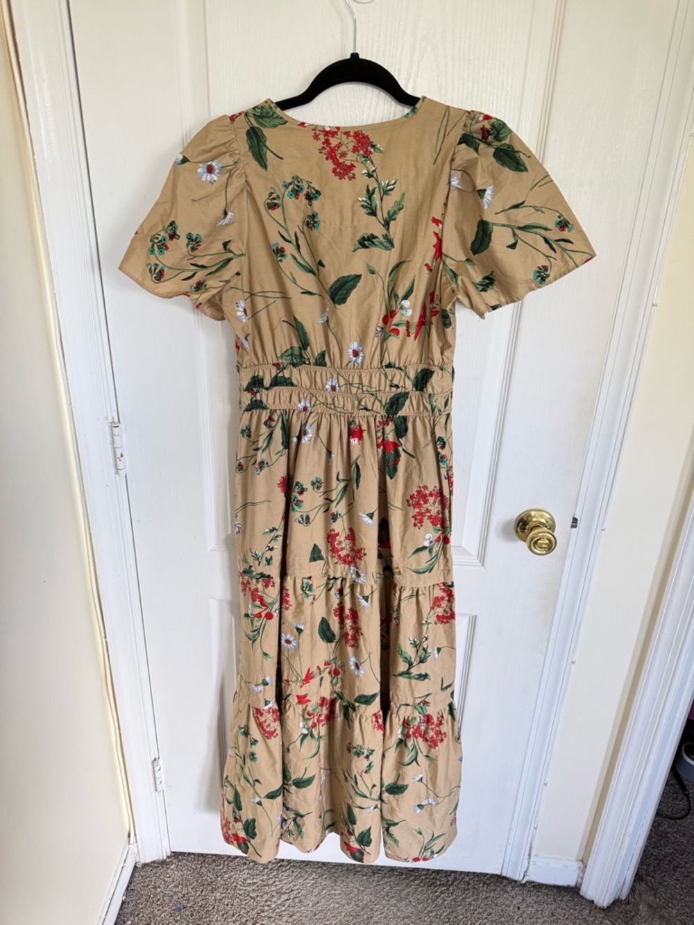 Anthropologie NEW Somerset Maxi Dress in Khaki Floral - Picture 6 of 7
